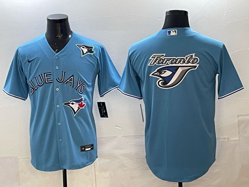 Men 2025 Toronto Blue Jays Blank Light Blue Game Nike MLB Jersey style 014